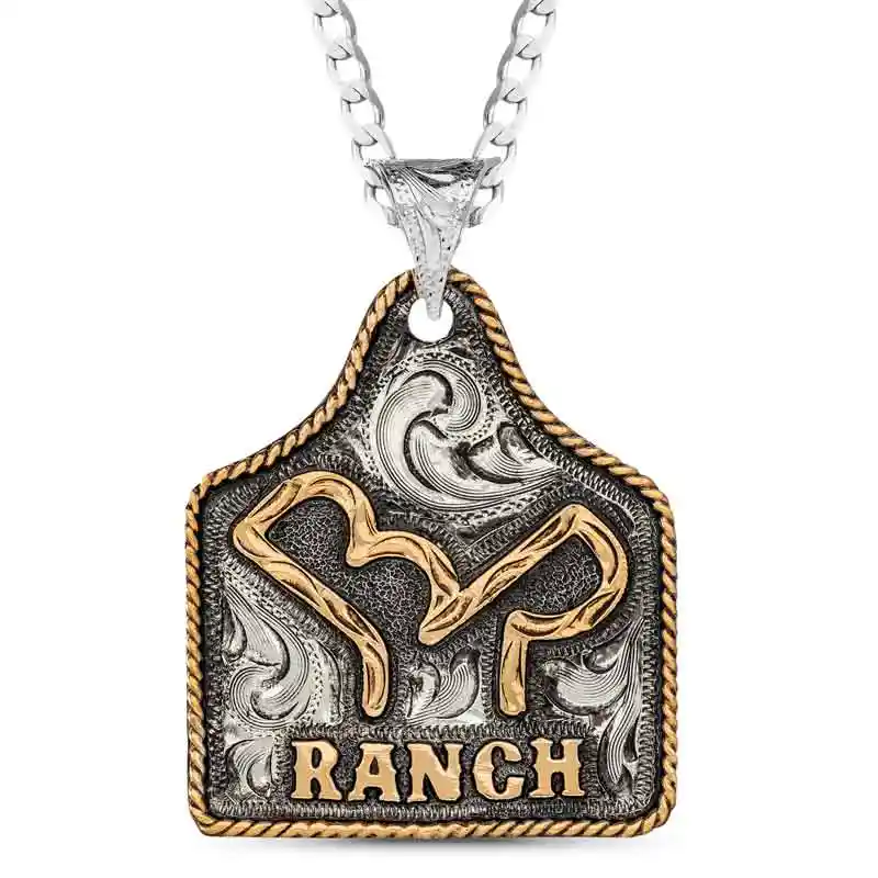 MERLE COW TAG NECKLACE